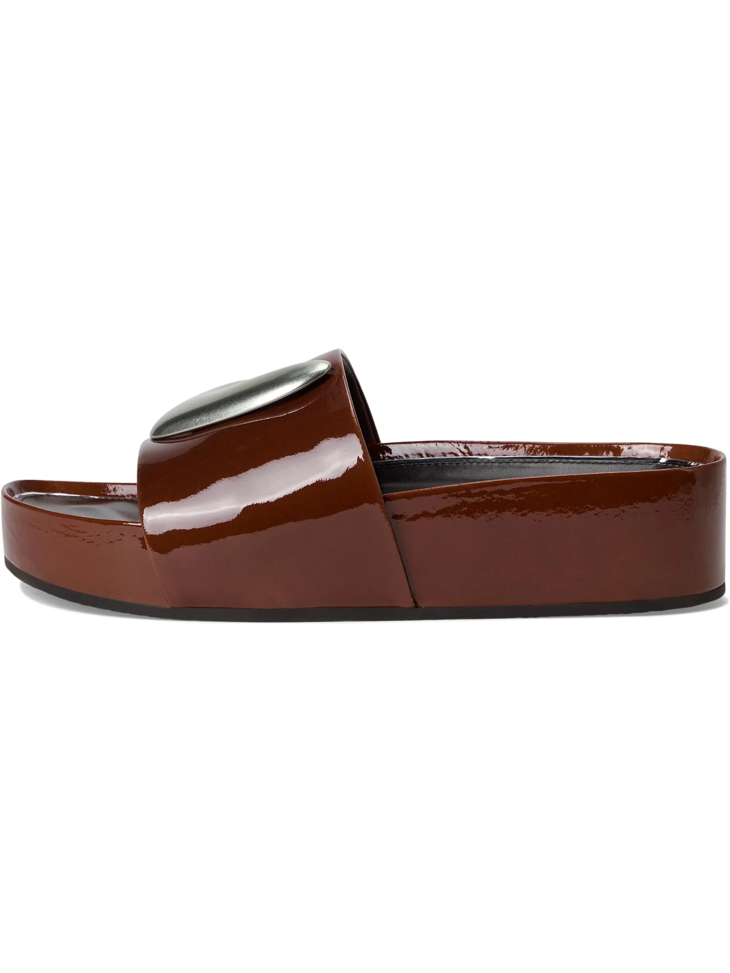 Сандалии Tory Burch Patos Platform Slide — изображение 4 из 7, коричневый/серебристый