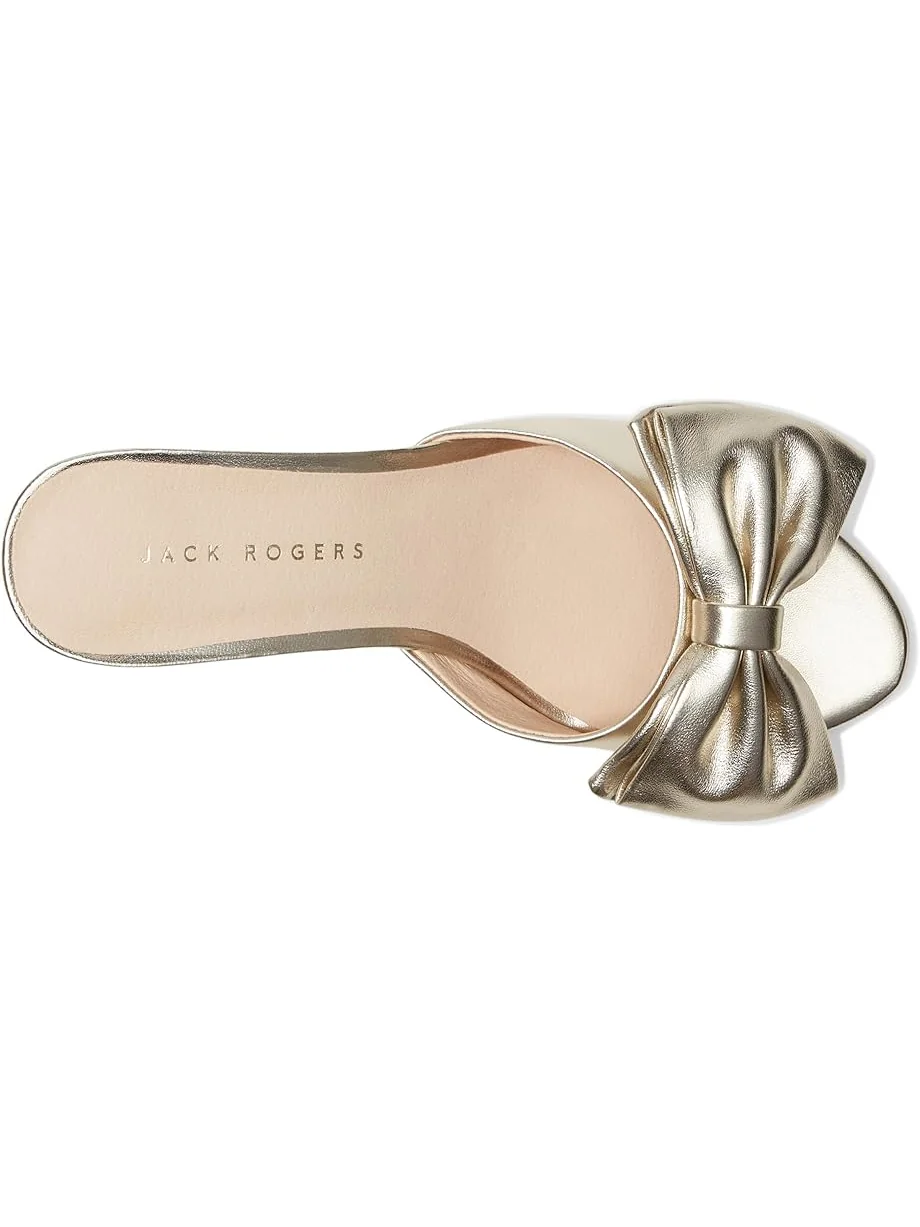 Туфли Jack Rogers Lola Bow Sandal - Metallic Nappa — изображение 2 из 7, платиновый