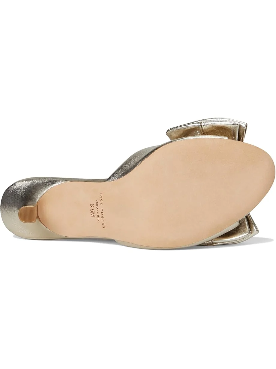 Туфли Jack Rogers Lola Bow Sandal - Metallic Nappa — изображение 3 из 7, платиновый