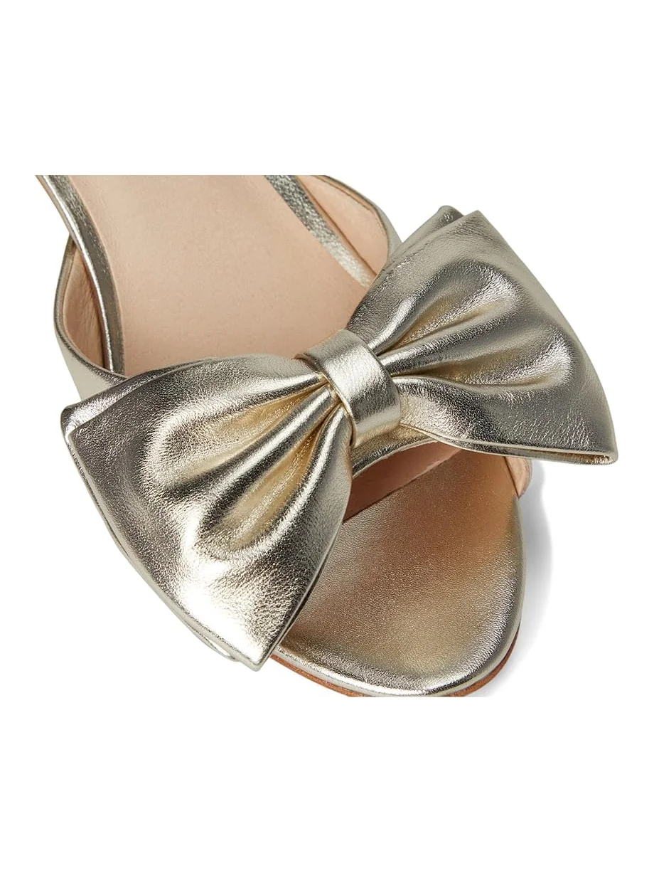 Туфли Jack Rogers Lola Bow Sandal - Metallic Nappa — изображение 6 из 7, платиновый