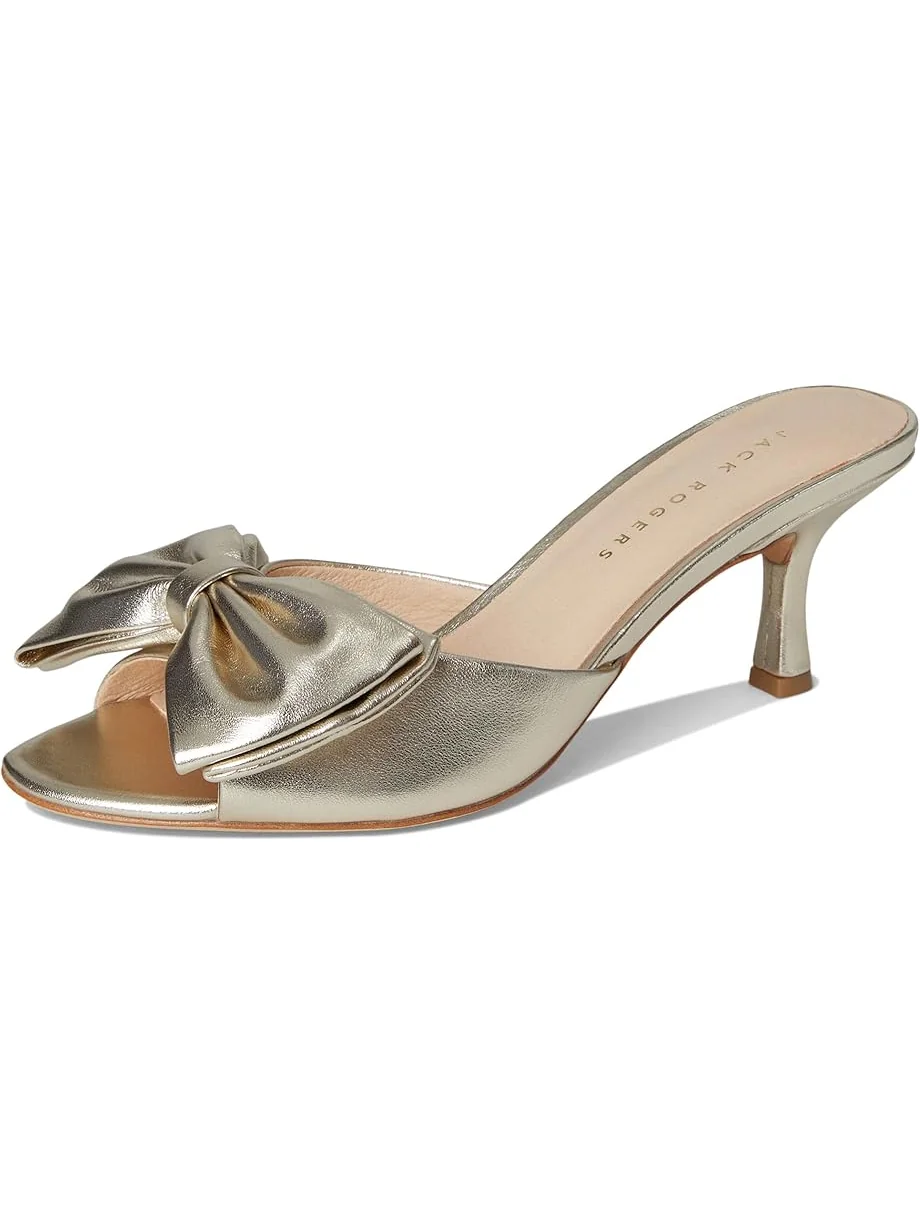 Туфли Jack Rogers Lola Bow Sandal - Metallic Nappa — изображение 7 из 7, платиновый