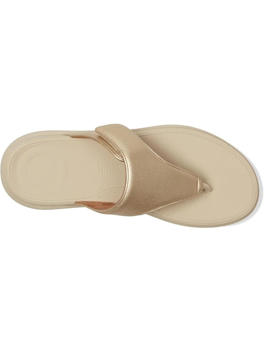 Сандалии FitFlop F-Mode Go Adjustable Flatform Toe-Post Sandals — изображение 2 из 7, платиновый