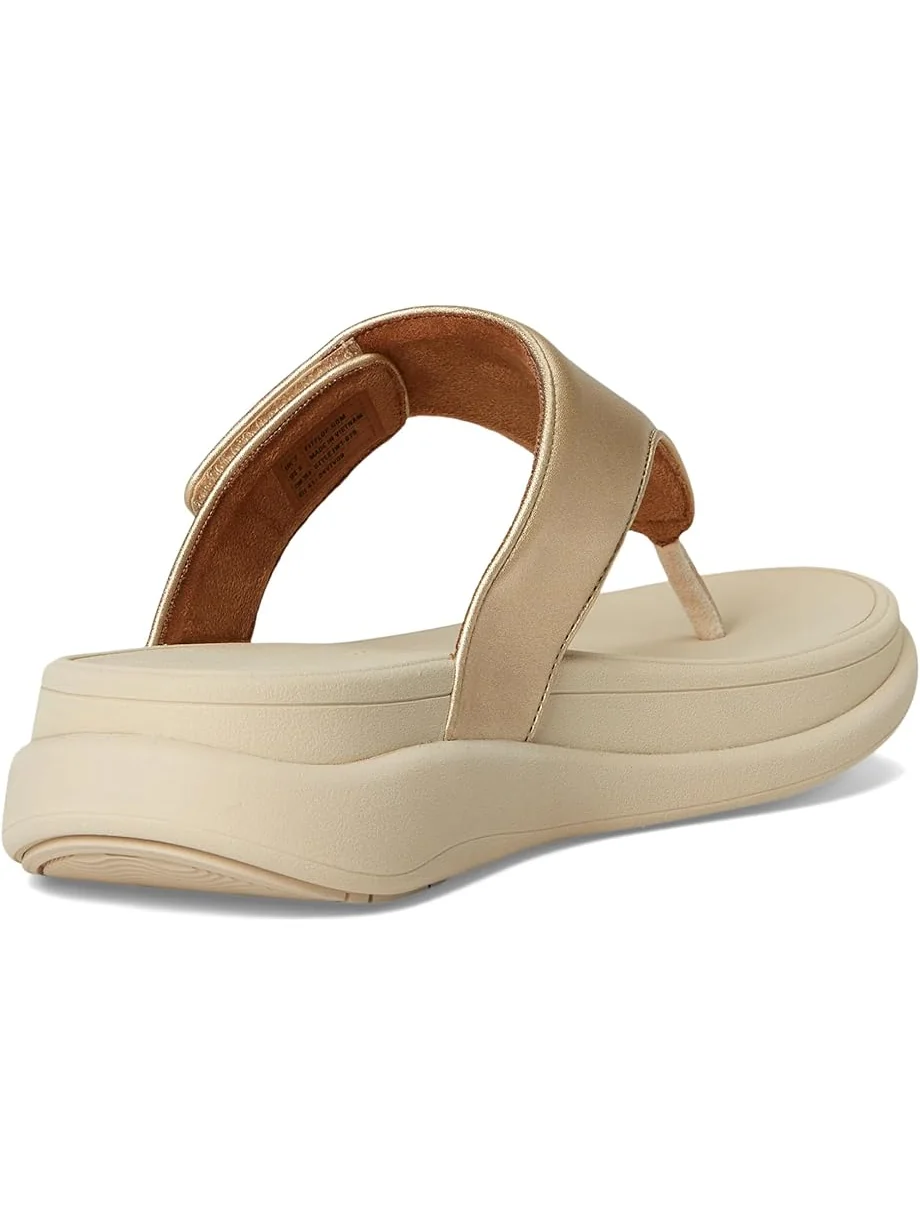 Сандалии FitFlop F-Mode Go Adjustable Flatform Toe-Post Sandals — изображение 5 из 7, платиновый