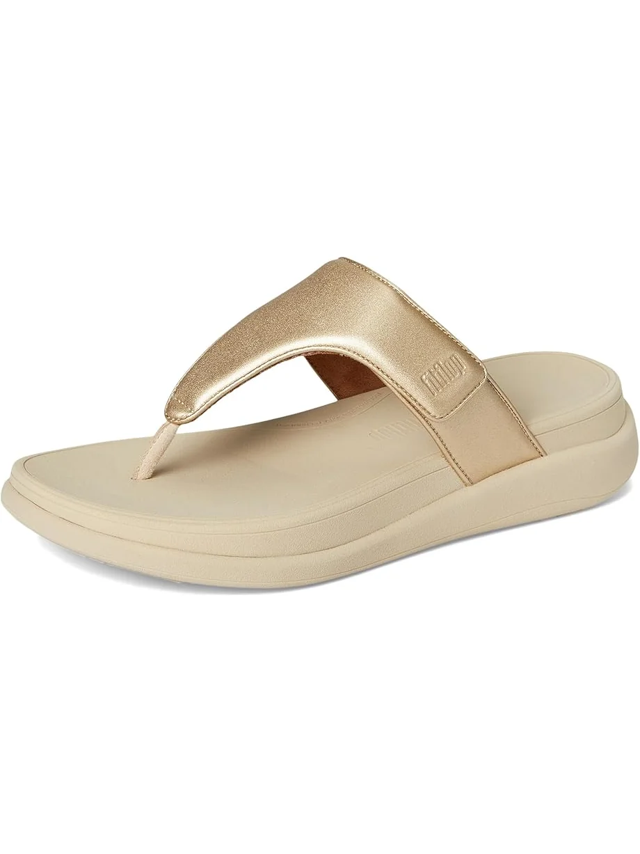 Сандалии FitFlop F-Mode Go Adjustable Flatform Toe-Post Sandals — изображение 7 из 7, платиновый