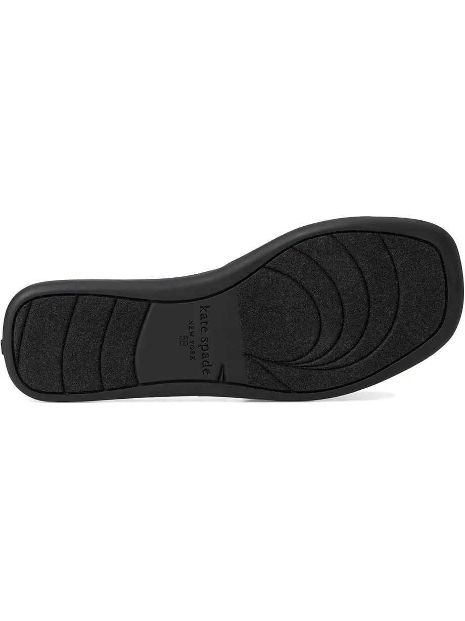 Сандалии Kate Spade New York Flourish Canvas Flat Sandals — изображение 3 из 7, кремовый/черный