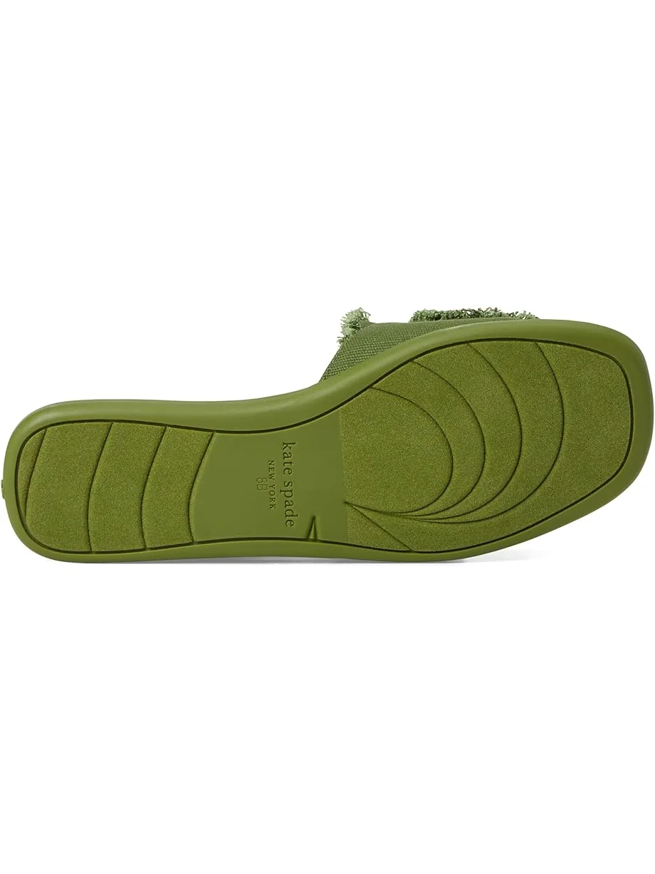 Сандалии Kate Spade New York Flourish Canvas Flat Sandals, цвет Jungle Vine — изображение 3 из 7