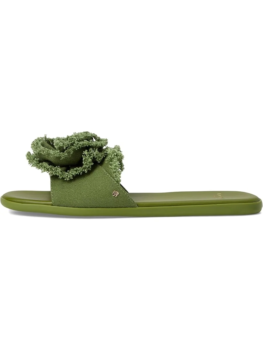 Сандалии Kate Spade New York Flourish Canvas Flat Sandals, цвет Jungle Vine — изображение 4 из 7