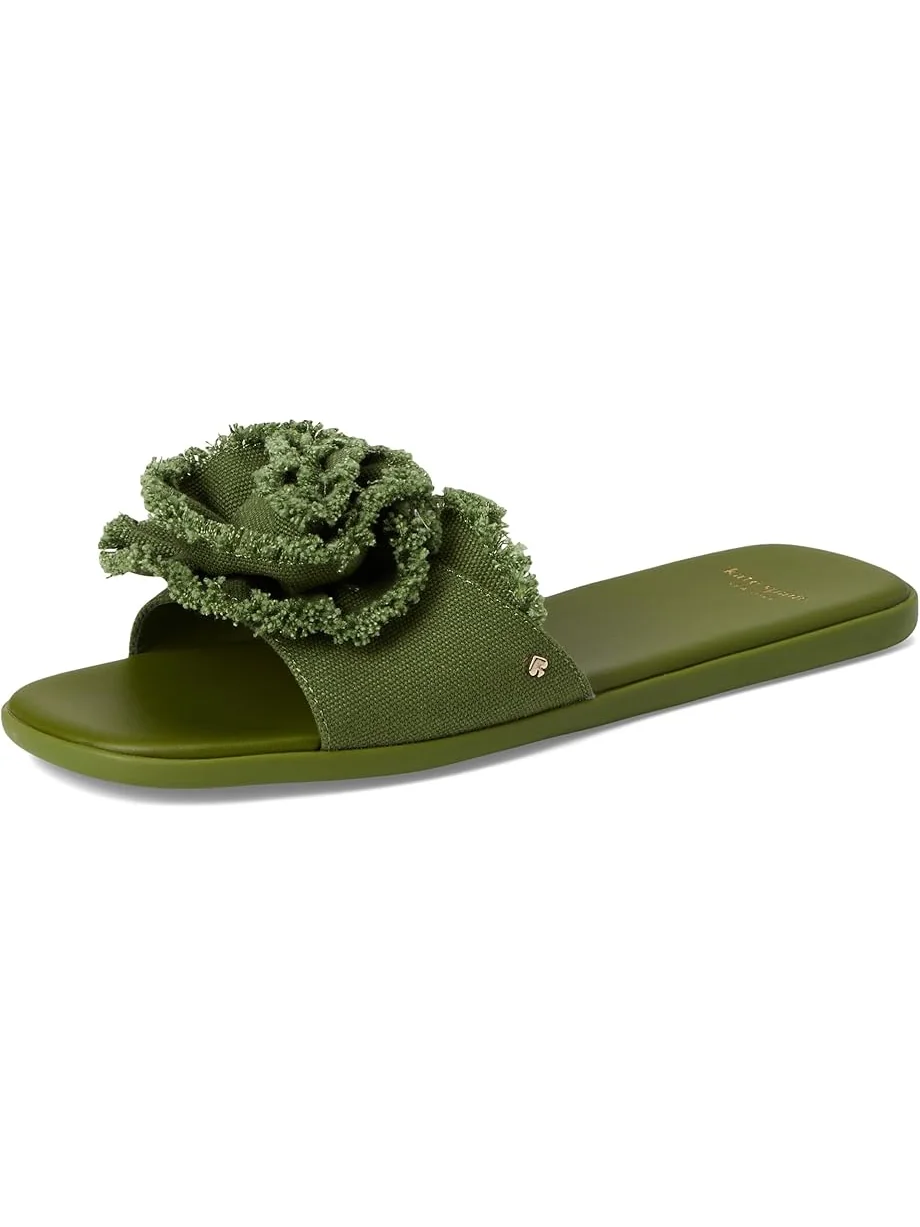 Сандалии Kate Spade New York Flourish Canvas Flat Sandals, цвет Jungle Vine — изображение 7 из 7