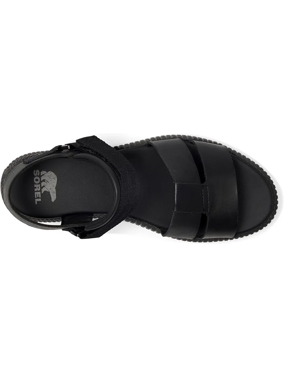Сандалии SOREL Ona Ave Ankle Strap Flat Sandals — изображение 2 из 7, черный