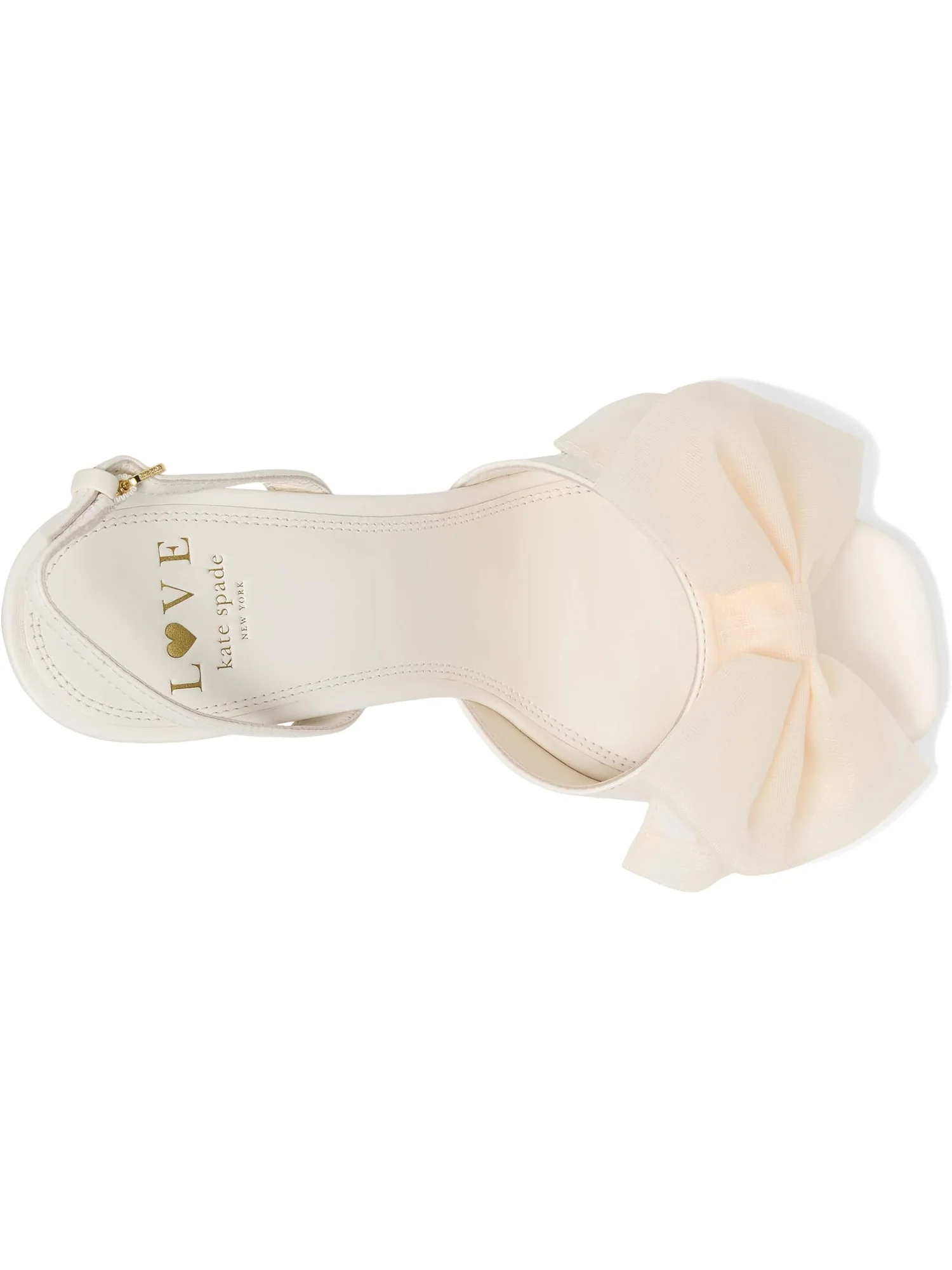 Туфли Kate Spade New York Beau Mesh Heeled Sandals — изображение 2 из 7, кремовый