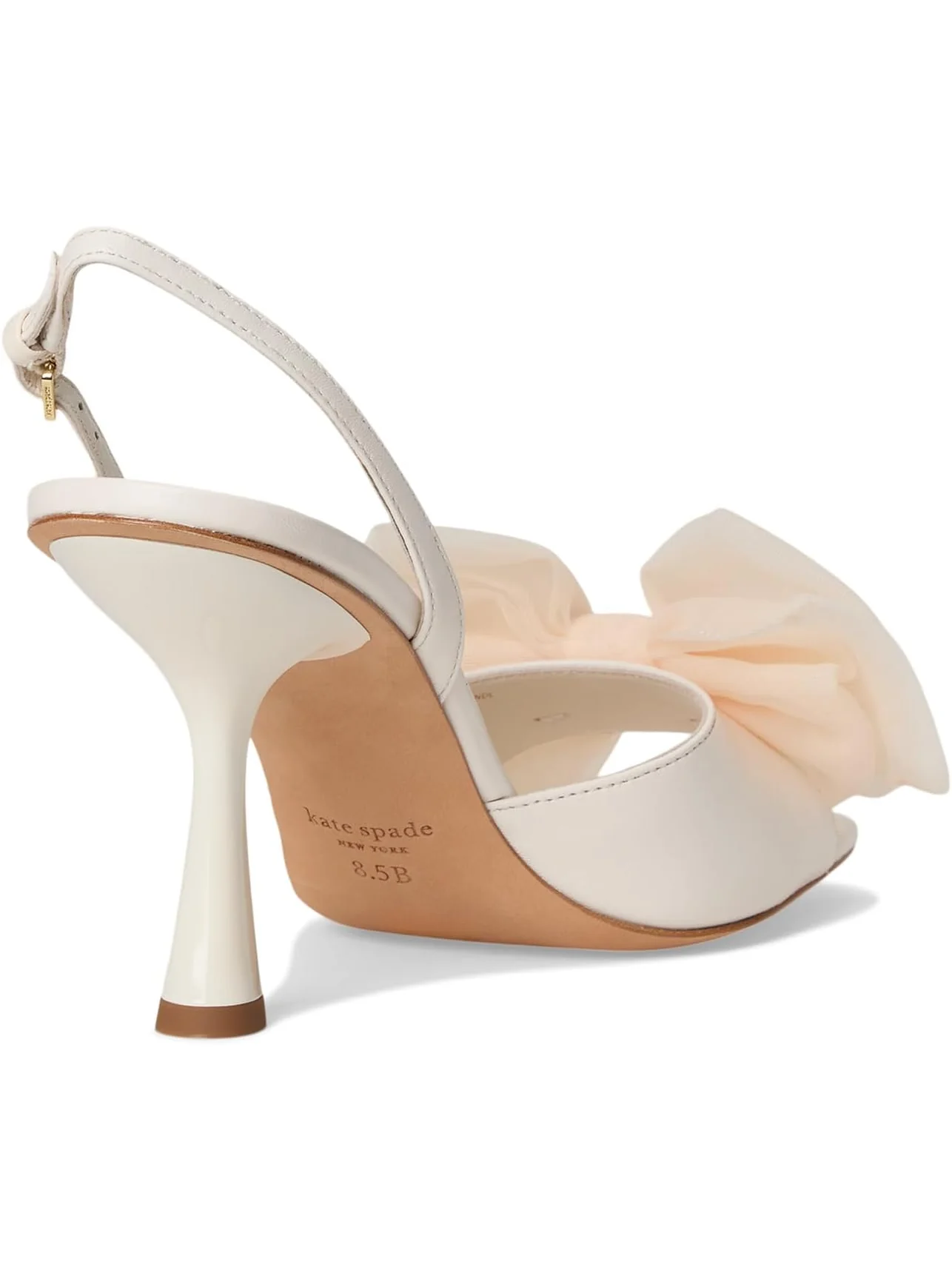 Туфли Kate Spade New York Beau Mesh Heeled Sandals — изображение 5 из 7, кремовый
