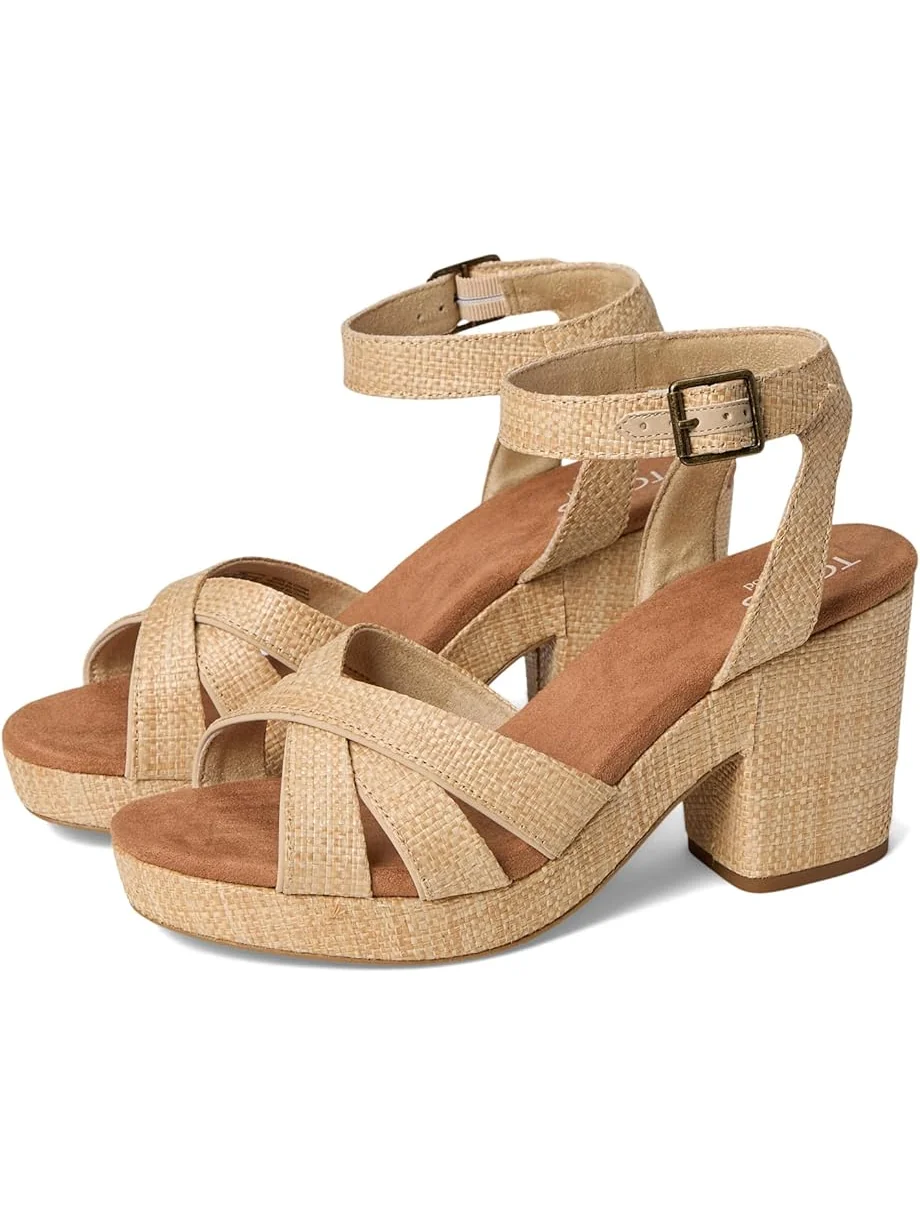 Туфли TOMS Majorca Strappy, цвет Almond Raffia