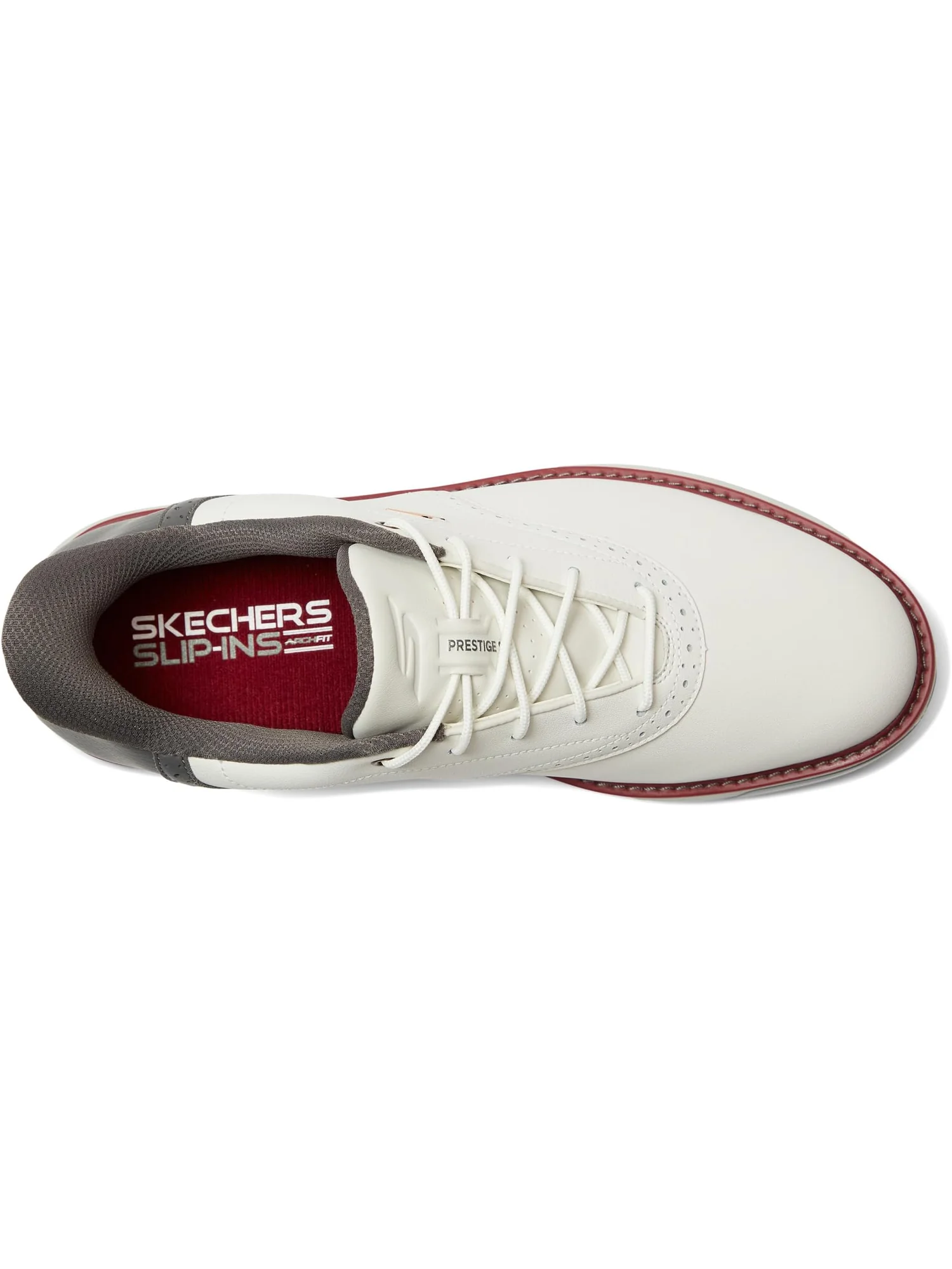 Кроссовки Skechers GO GOLF Prestige Slip-In ArchFit Spikeless Golf Shoe — изображение 2 из 7, натуральный/серый