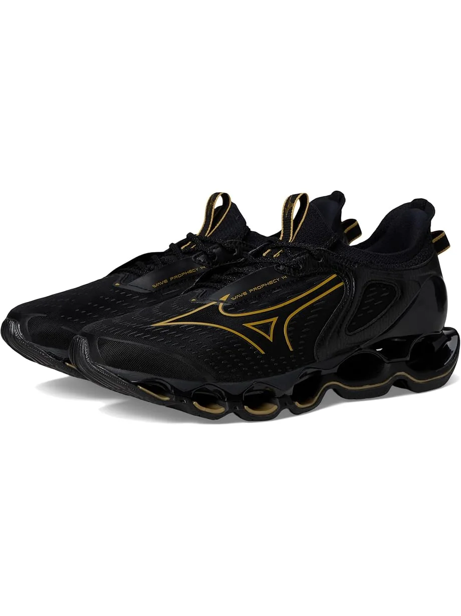 Кроссовки Mizuno Wave Prophecy 14 — изображение 1 из 7, черный/золотистый