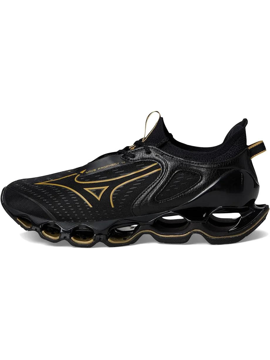 Кроссовки Mizuno Wave Prophecy 14 — изображение 4 из 7, черный/золотистый