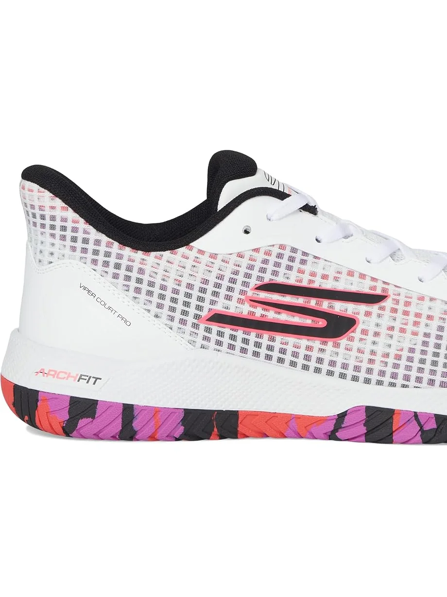 Кроссовки SKECHERS Pickleball Viper Court Pro Sneaker — изображение 6 из 7, белый/розовый