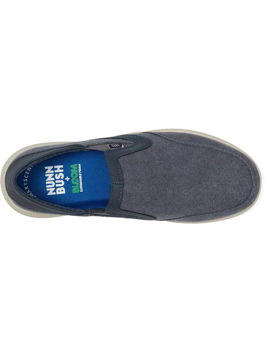 Кроссовки Nunn Bush Conway EZ Canvas Moccasin Toe Slip-On Easy Slip-In Loafer — изображение 2 из 6, темно-синий