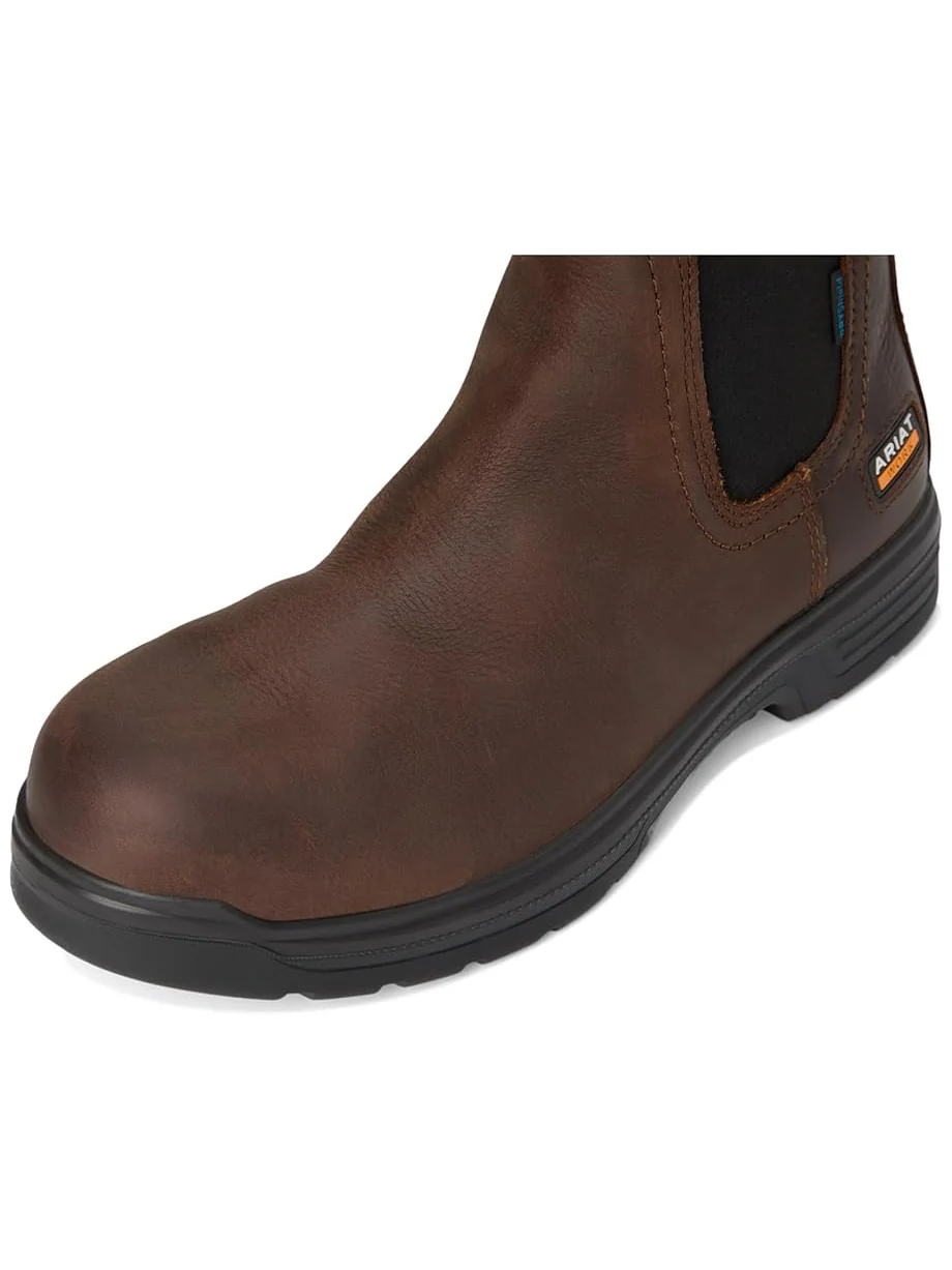 Ботинки Ariat Turbo Chelsea CSA Waterproof Carbon Toe Work Boots — изображение 2 из 7, насыщенный коричневый
