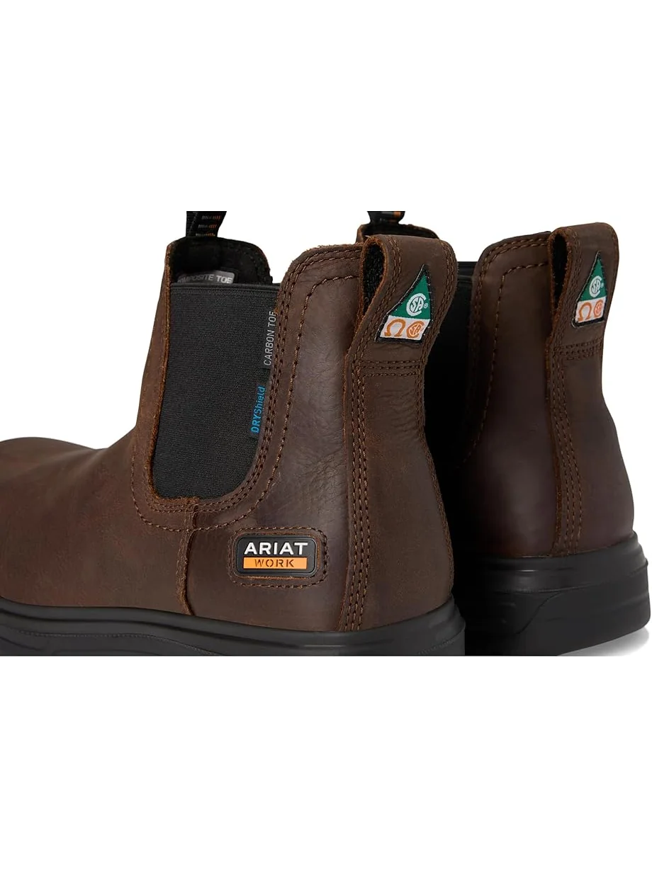 Ботинки Ariat Turbo Chelsea CSA Waterproof Carbon Toe Work Boots — изображение 6 из 7, насыщенный коричневый