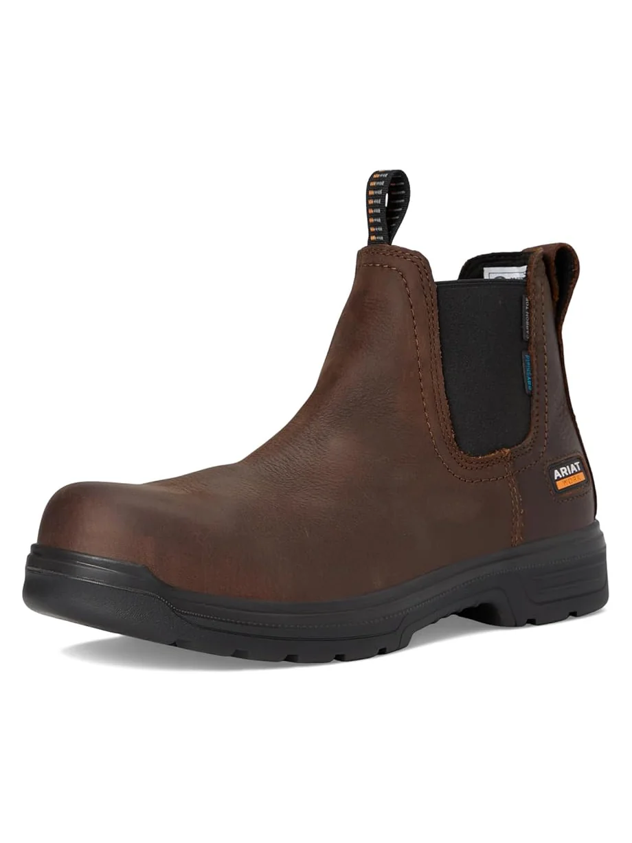 Ботинки Ariat Turbo Chelsea CSA Waterproof Carbon Toe Work Boots — изображение 7 из 7, насыщенный коричневый