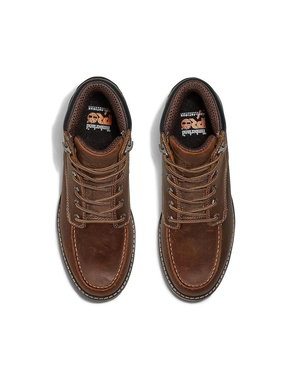 Ботинки мужские Timberland PRO Irvine Wedge кожаные с мягким носком — изображение 3 из 6, коричневый