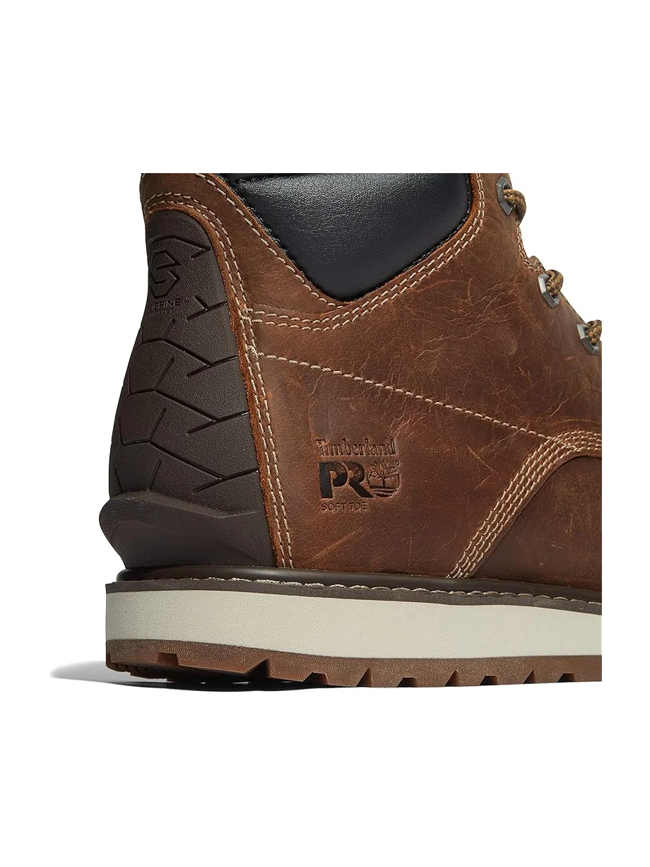 Ботинки мужские Timberland PRO Irvine Wedge кожаные с мягким носком — изображение 5 из 6, коричневый