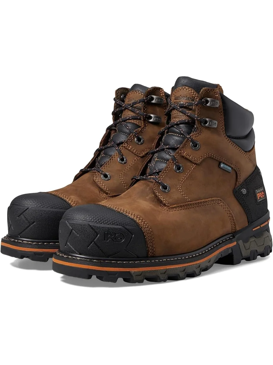 Мужские ботинки Timberland PRO Boondock водонепроницаемые кожаные коричневые