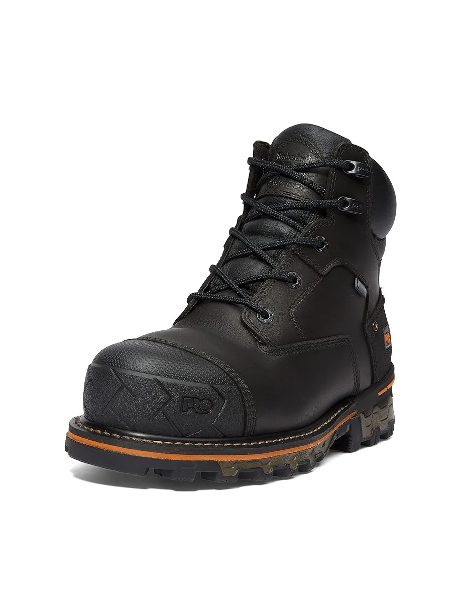 Ботинки мужские Timberland PRO Boondock Водонепроницаемые Кожаные Композитный Защитный Носок Черные