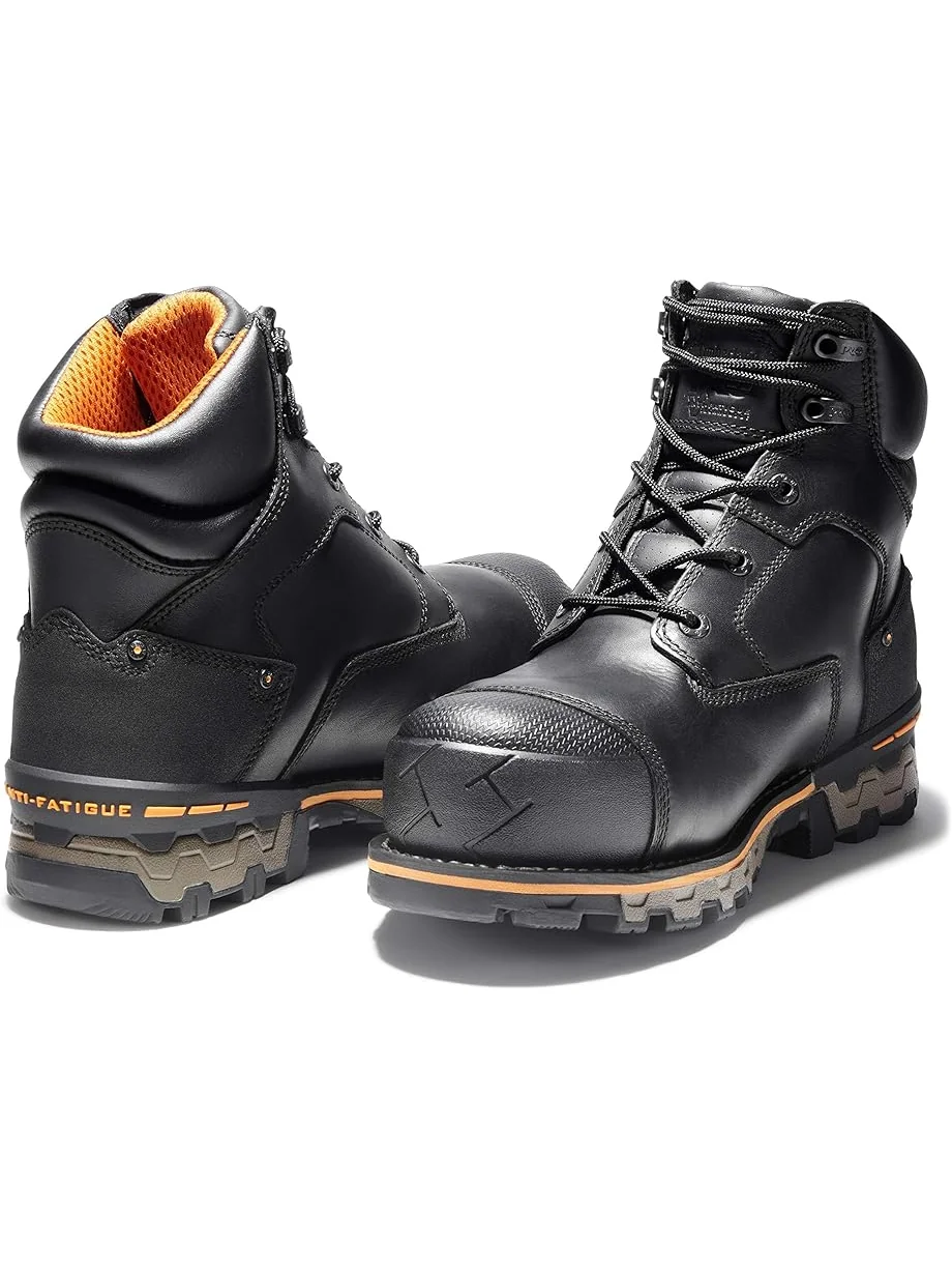 Ботинки мужские Timberland PRO Boondock Водонепроницаемые Кожаные Композитный Защитный Носок Черные — изображение 3 из 6
