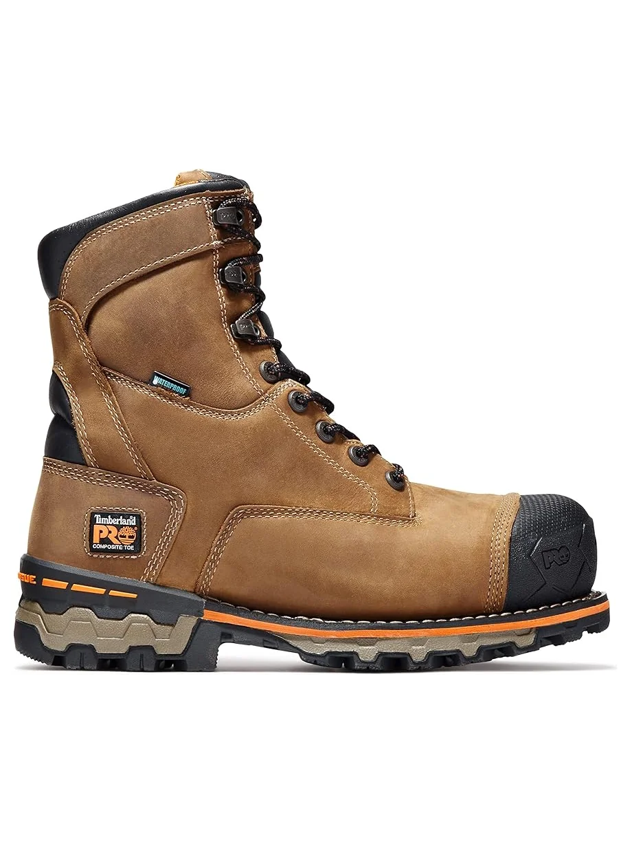 Мужские ботинки Timberland PRO Boondock, водонепроницаемые, с композитным защитным носком — изображение 5 из 6, коричневый
