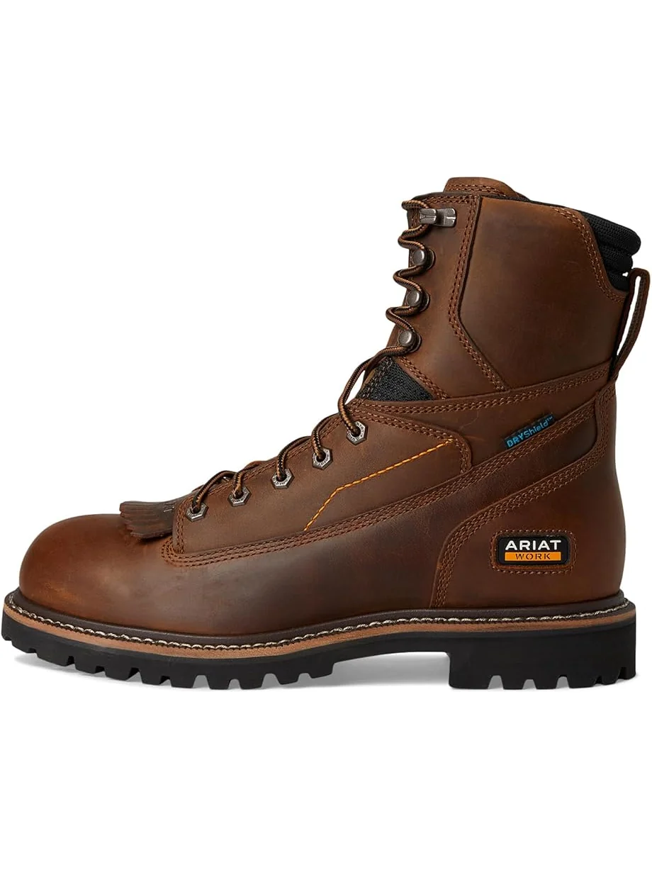 Ботинки Ariat Longview Shock Shield 8" Waterproof Work Boots — изображение 4 из 7, коричневый