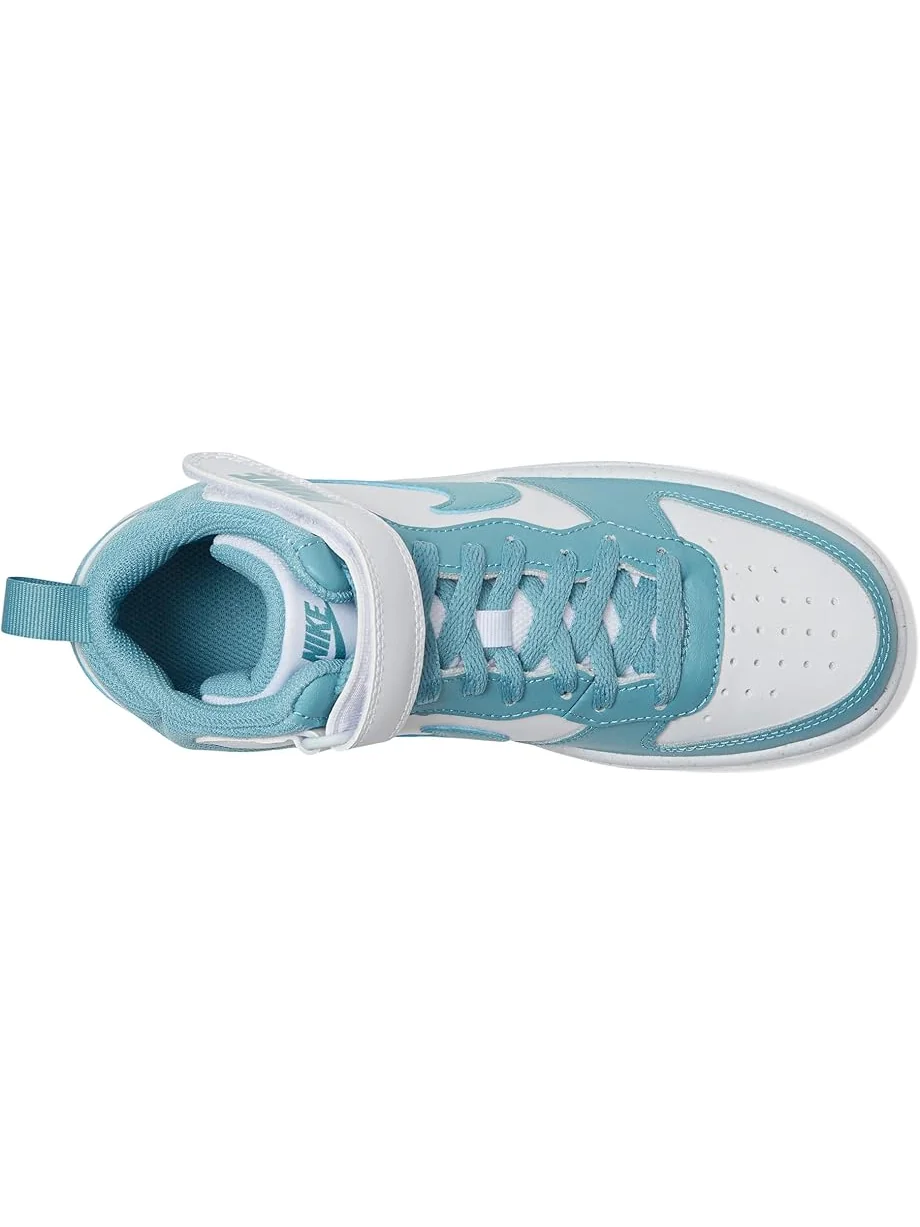 Кроссовки Nike Kids Court Borough Mid 2 — изображение 2 из 7, белый/джинсовый синий