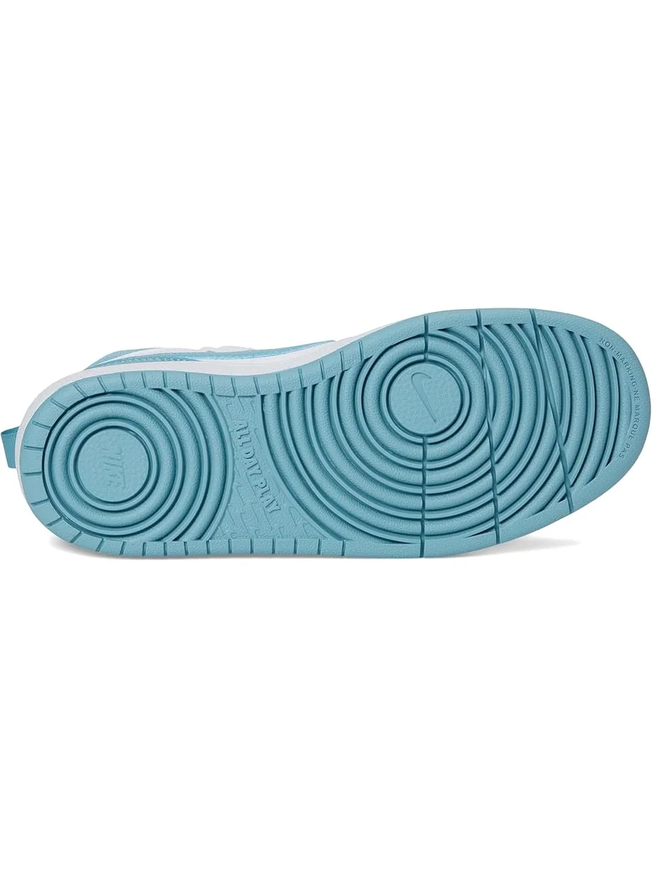 Кроссовки Nike Kids Court Borough Mid 2 — изображение 3 из 7, белый/джинсовый синий