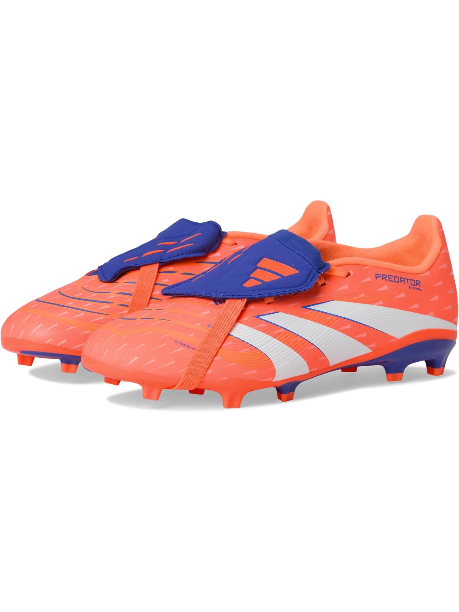 Кроссовки adidas Kids League Predator Fold-Over Tongue Firm Ground/Multi Ground Cleats — изображение 1 из 7, белый/оранжевый