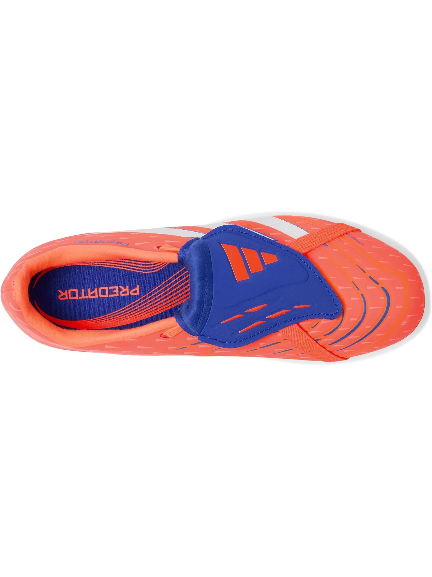 Кроссовки adidas Kids League Predator Fold-Over Tongue Firm Ground/Multi Ground Cleats — изображение 2 из 7, белый/оранжевый