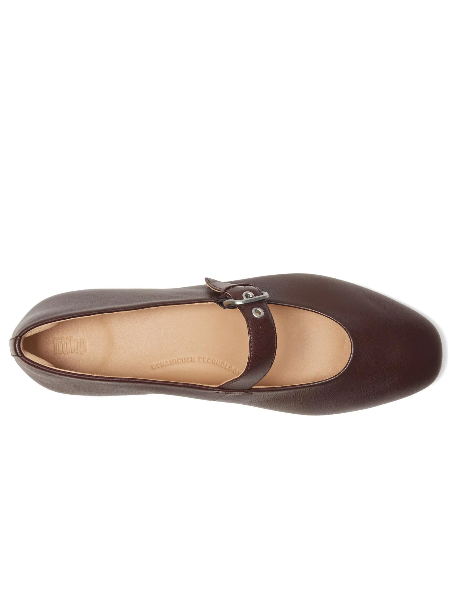 Балетки FitFlop Delicato Soft Leather Mary Janes — изображение 2 из 7, шоколад