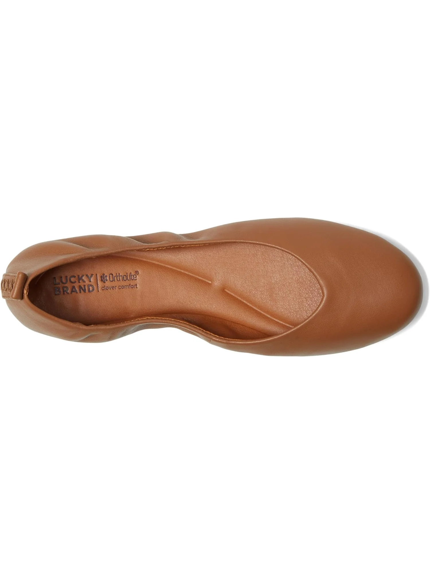Балетки Lucky Brand Emmielou Leather Ballet Flat — изображение 2 из 7, миндальный