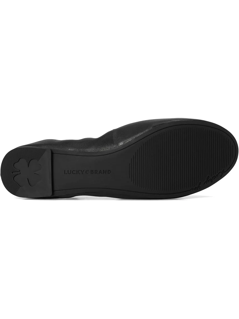 Балетки Lucky Brand Emmielou Leather Ballet Flat — изображение 3 из 7, черный