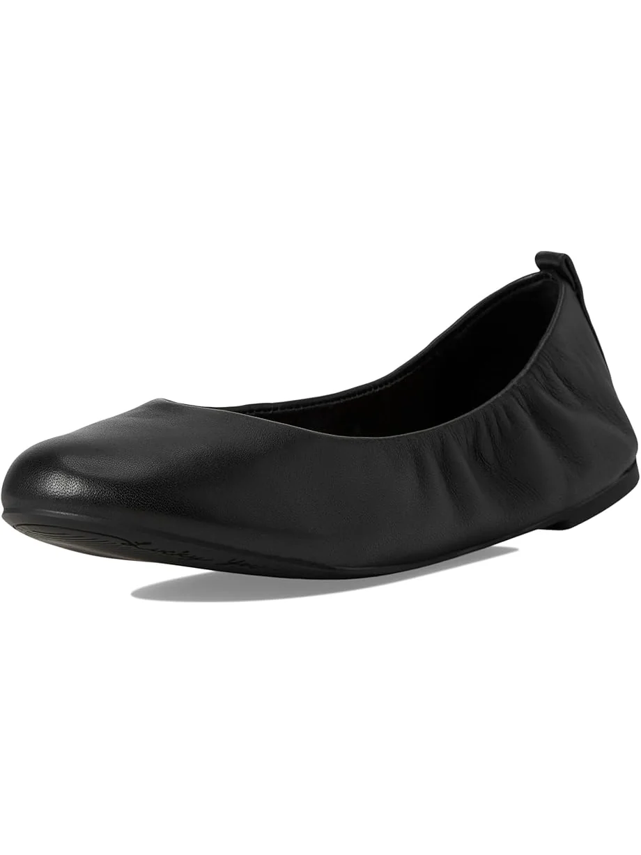 Балетки Lucky Brand Emmielou Leather Ballet Flat — изображение 7 из 7, черный
