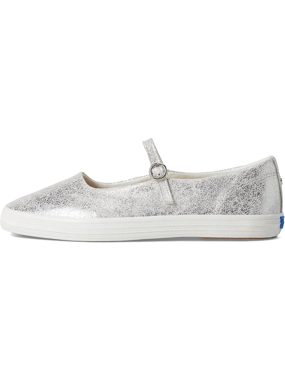 Женские балетки Keds Square Toe Mary Jane — изображение 4 из 7, серебристый металлик
