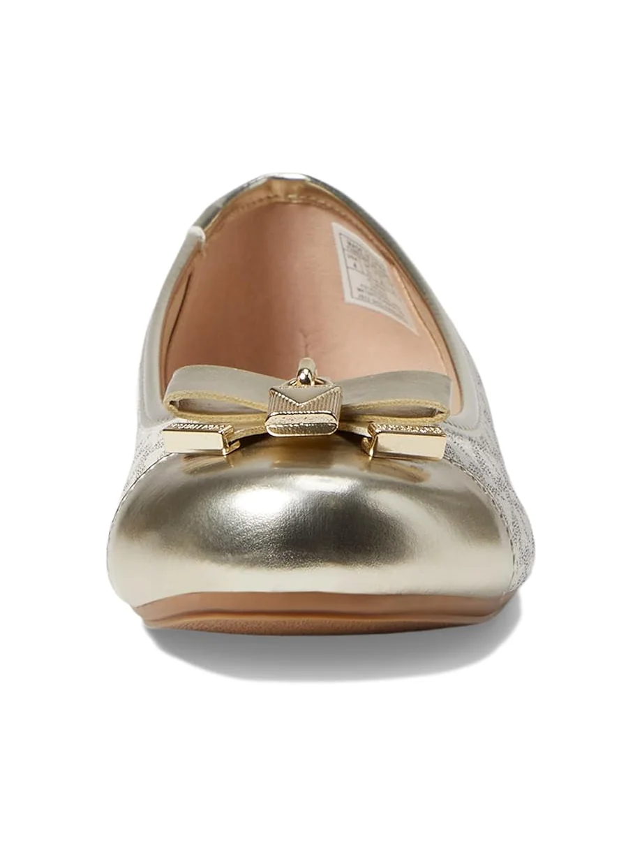 Балетки MICHAEL Michael Kors Kids Kenya Lock — изображение 2 из 5, бледный золотистый