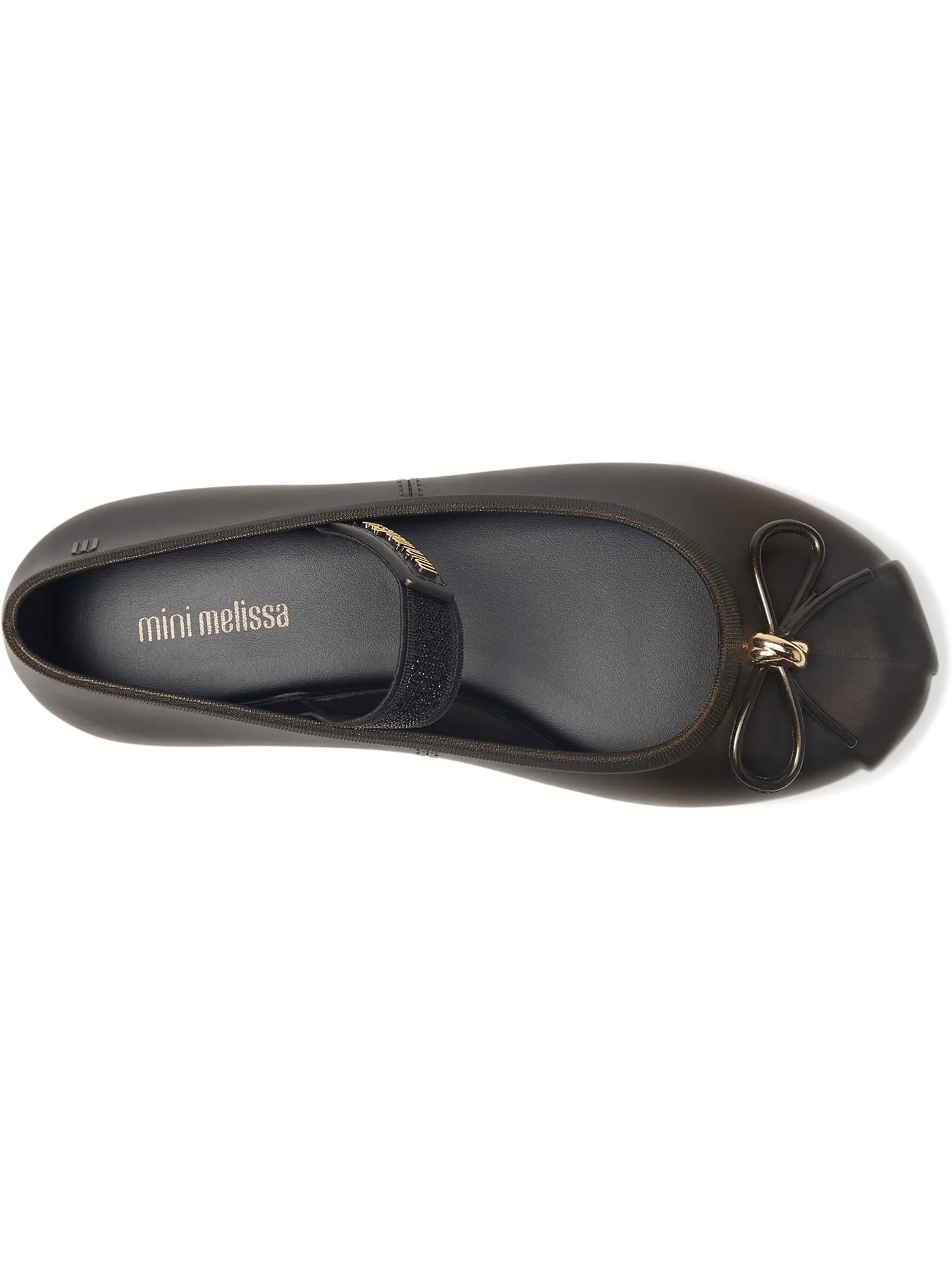 Балетки Mini Melissa Mini Sophie — изображение 2 из 7, металлик черный
