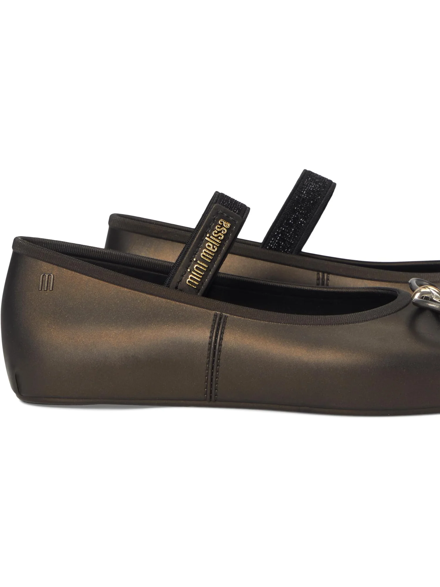 Балетки Mini Melissa Mini Sophie — изображение 6 из 7, металлик черный