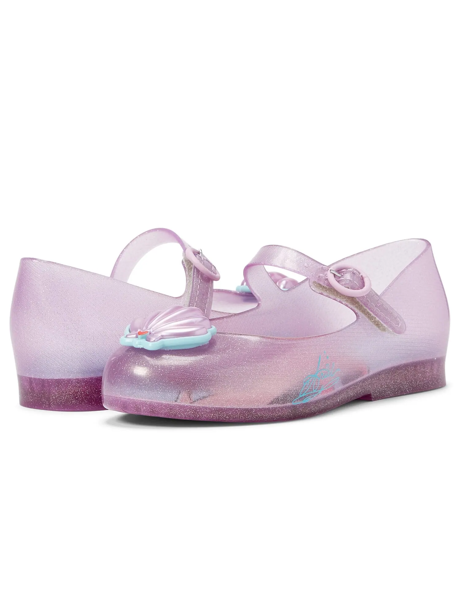 Обувь на низком каблуке Mini Melissa Sweet Love + Disney Princess BB (Toddler/Little Kid) — изображение 2 из 6, розовый