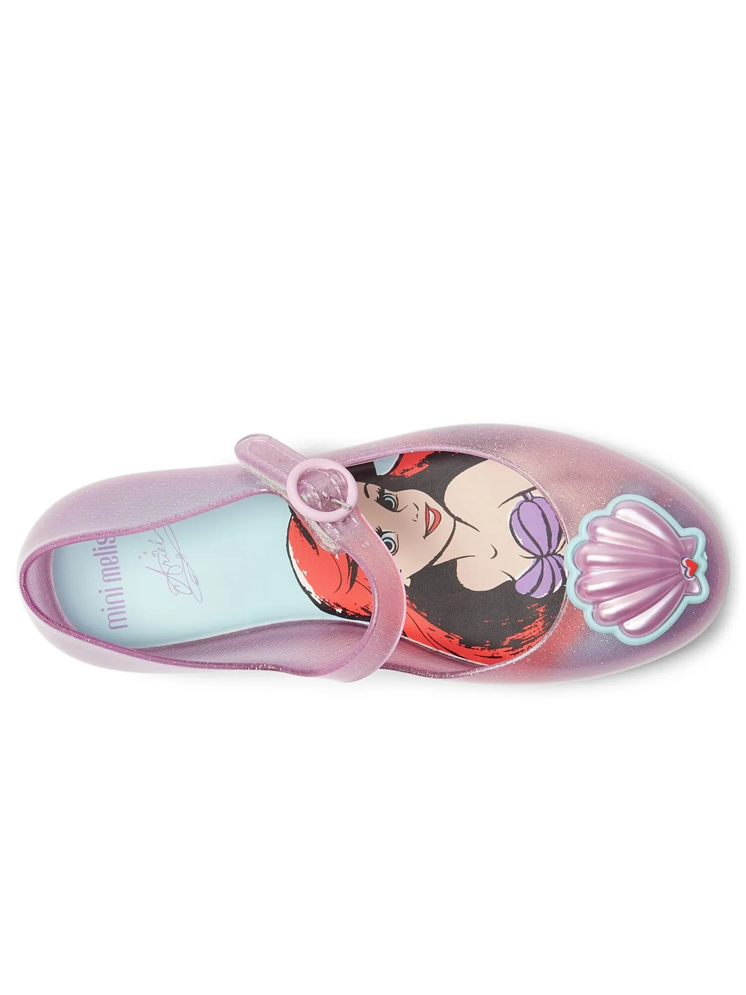 Обувь на низком каблуке Mini Melissa Sweet Love + Disney Princess BB (Toddler/Little Kid) — изображение 5 из 6, розовый