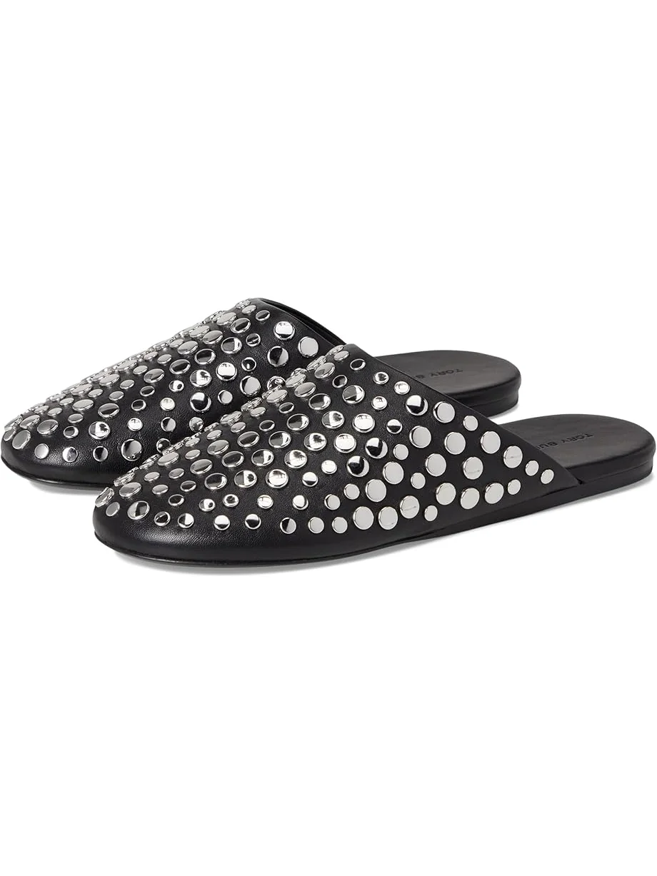 Балетки Tory Burch Studded Mule — изображение 1 из 7, черный/серебристый