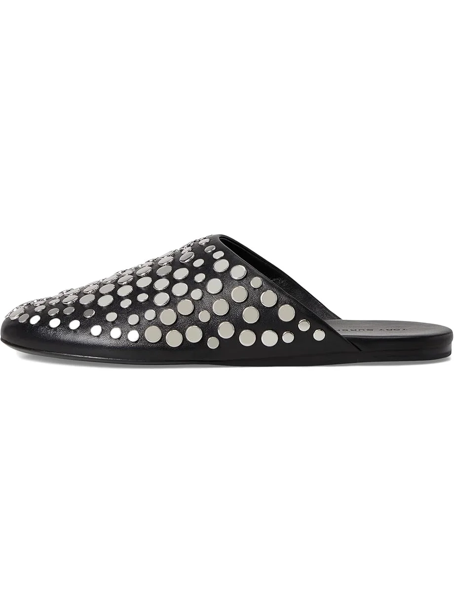 Балетки Tory Burch Studded Mule — изображение 4 из 7, черный/серебристый
