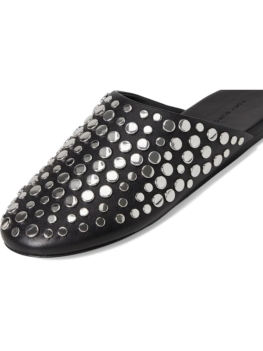 Балетки Tory Burch Studded Mule — изображение 6 из 7, черный/серебристый