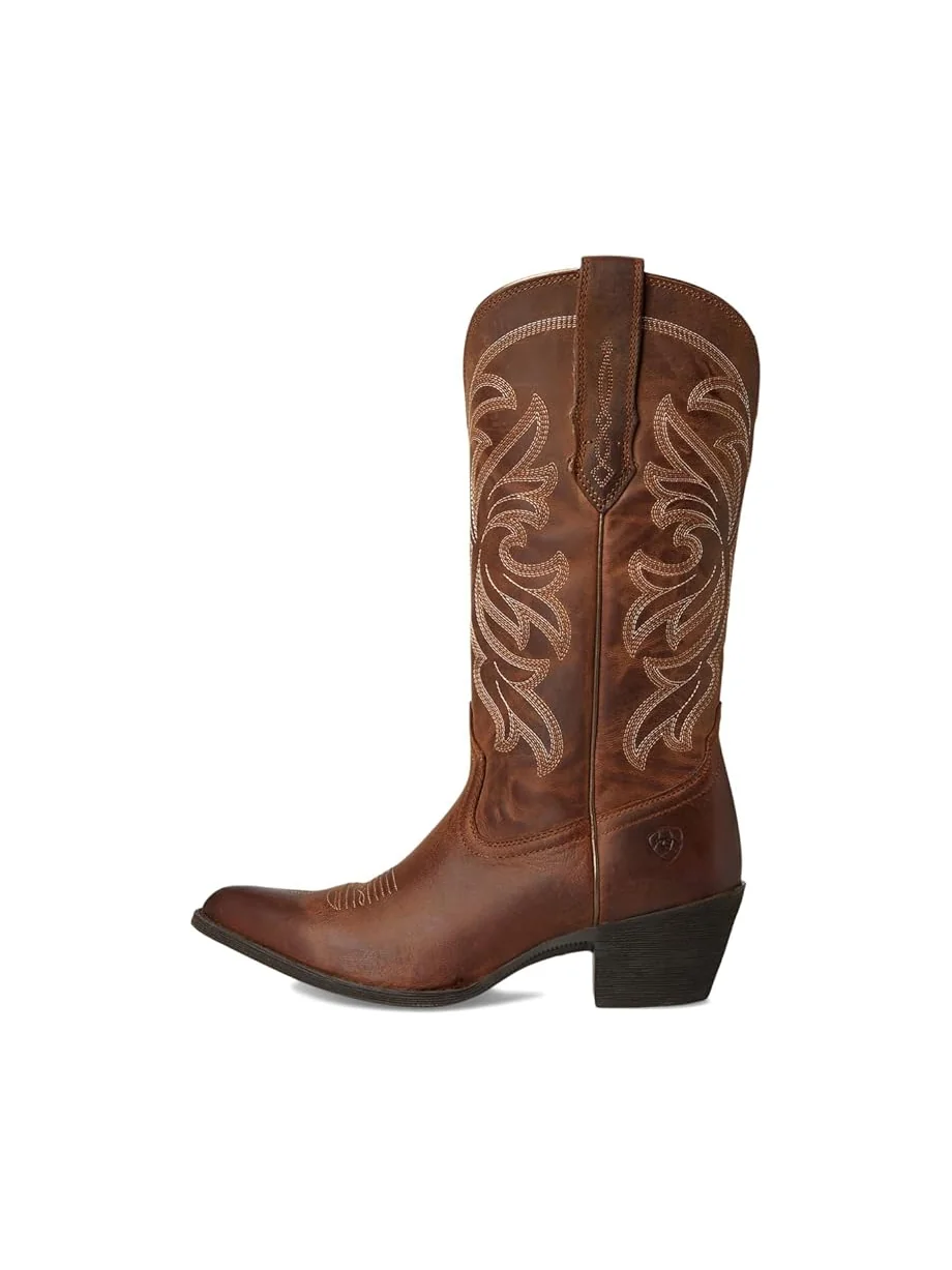 Женские ковбойские сапоги Ariat Round Up Collins кожаные — изображение 4 из 7, коричневый
