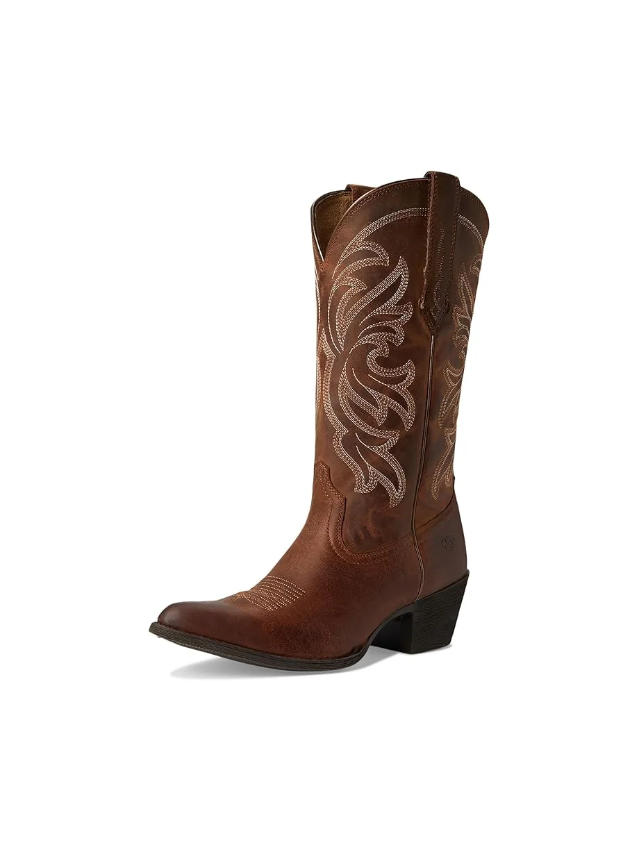 Женские ковбойские сапоги Ariat Round Up Collins кожаные — изображение 7 из 7, коричневый